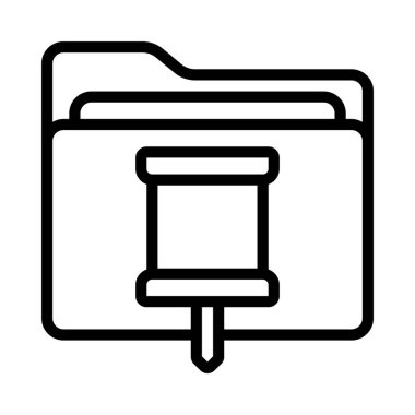 İğnelenmiş Dizin simgesi, vektör illüstrasyonu 