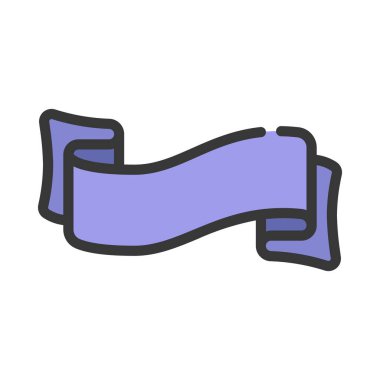 Dalgalı Kurdele Ağı simgesi, vektör illüstrasyonu         