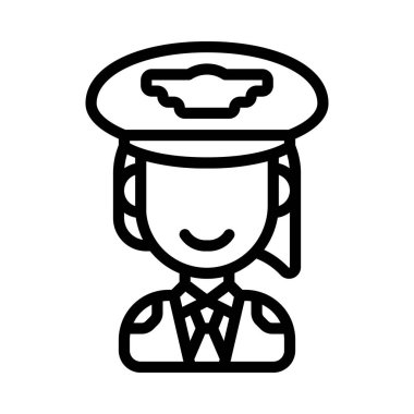 Pilot web simgesi vektör illüstrasyonu