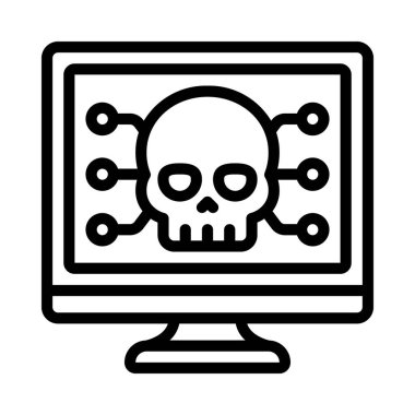 Siber Saldırı simgesi vektör illüstrasyon tasarımı