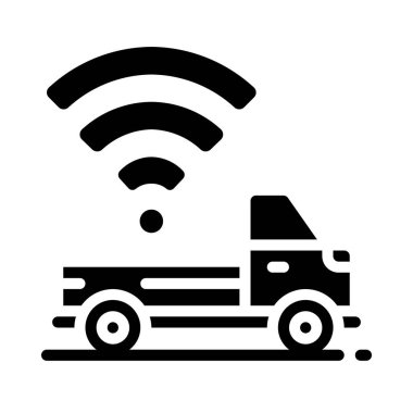 Akıllı Kamyon simgesi, vektör illüstrasyonu 