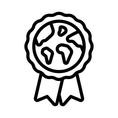 Dünya Kurdele Ödülü izole edilmiş ikon vektör illüstrasyon tasarımı         