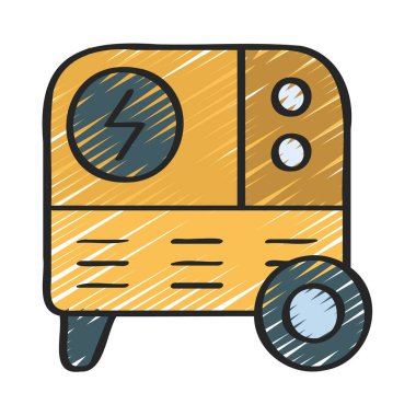 Elektrik Üretici Web simgesi vektör illüstrasyonu