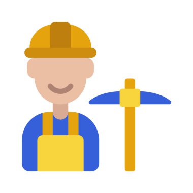 Araçları düz simge, vektör illüstrasyonu ile inşa adam 