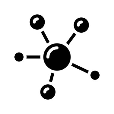 Moleküller web simgesi vektör çizimi