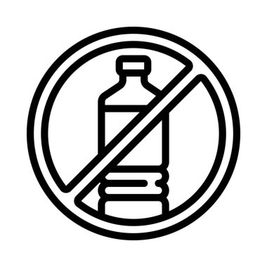 Plastik Şişe ikonu vektör çizimi yok