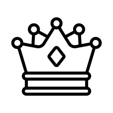 Beyaz arkaplanda kraliyet taç simgesi vektör illüstrasyonu 