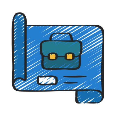  Business Blueprint web simgesi vektör çizimi