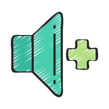 Beyaz arkaplanda izole edilmiş ses vektörü simgesi ekle