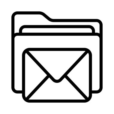 E- posta Dizini simgesi, vektör illüstrasyonu 