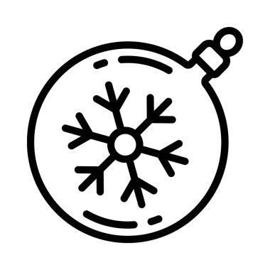 Bauble Simgesi Basit Vektör İllüstrasyonu