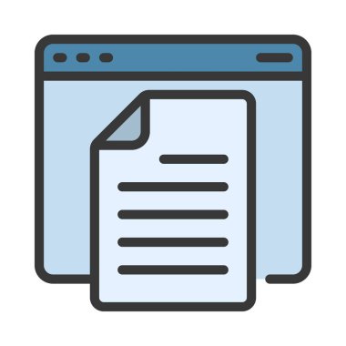 Web Sitesi Kopyalama simgesi, vektör illüstrasyonu