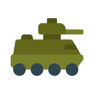 Tank Zırhlı Araç simgesi, vektör çizimi