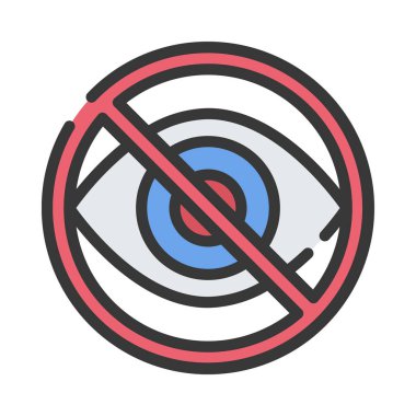 Göz simgesi, vektör illüstrasyonu basit tasarım