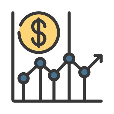 Borsa web simgesi vektör illüstrasyonu