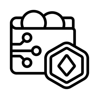 wallet icon, vector illustration simple design