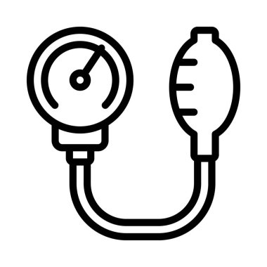 Kan basıncı göstergesi simgesi, vektör illüstrasyonu