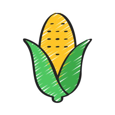 mısır bitkisi vektör düz simgesi