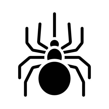 izole örümcek ikonu vektör tasarımı