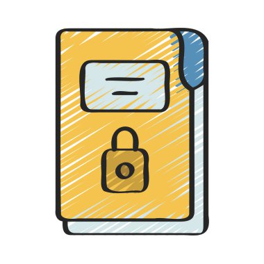 Çok Gizli Dosya simgesi, vektör illüstrasyonu