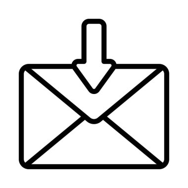Gelen Posta simgesi, vektör illüstrasyonu 