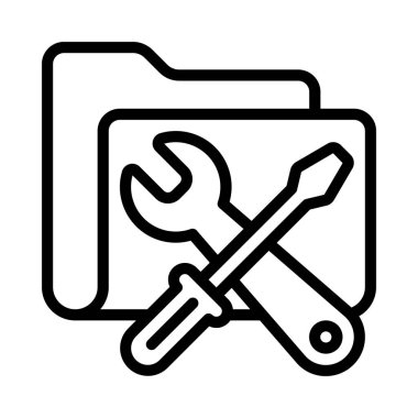 Dizin simgesini, vektör illüstrasyonunu onar 