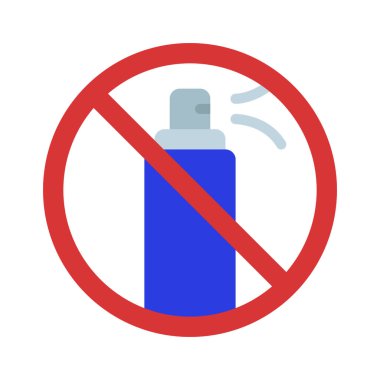 Aerosol Sprey Simgesi Basit Vektör İllüstrasyonu Yok