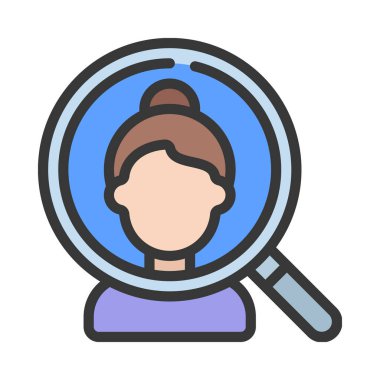 Müşteri analizi düz simge, vektör illüstrasyonu