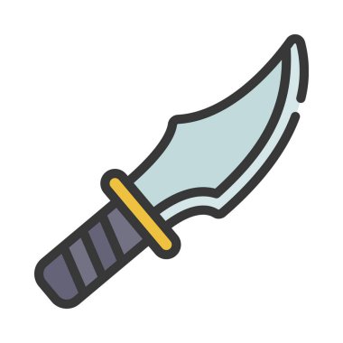  Hançer simgesi vektör çizimi tasarımı