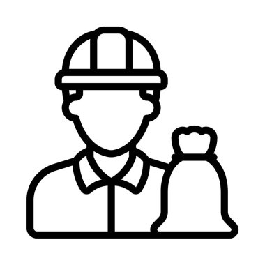 Atık Yönetimi Yöneticisi Web simgesi çizimi