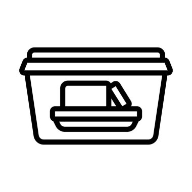  Tereyağı Küveti ikon vektör çizimi