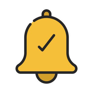 Onaylanmış Bildirim Web simgesi vektör illüstrasyonu