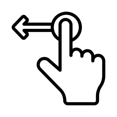 Sol El web simgesi vektör resimlemesini kaydır