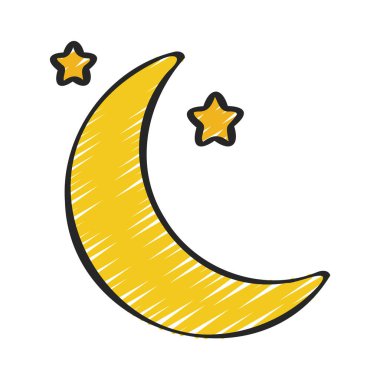 Crescent Moon web icon vector illustration