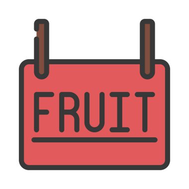  Meyve Koridoru Web simgesi vektör illüstrasyonu