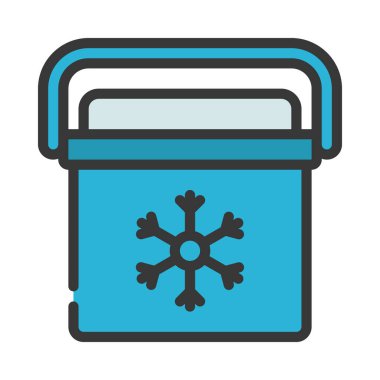 Cooler Box web simgesi vektör çizimi