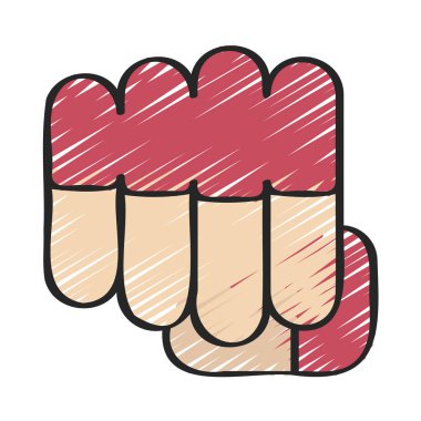 Yumruk Ağ simgesi vektör illüstrasyonu