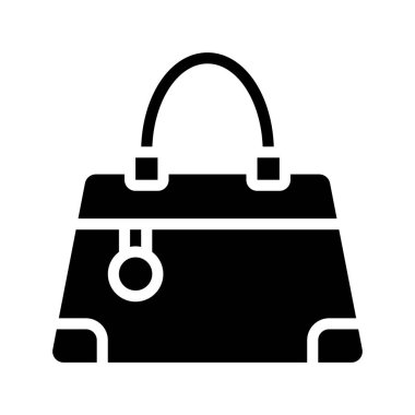 El çantası web simgesi vektör illüstrasyonu