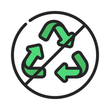 Geri dönüşümsüz ağ simgesi vektör çizimi