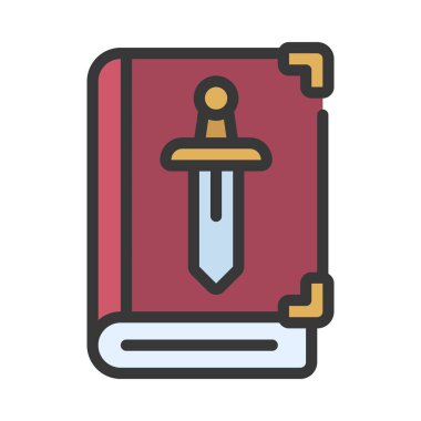 Silah Kitabı simgesi, vektör illüstrasyonu