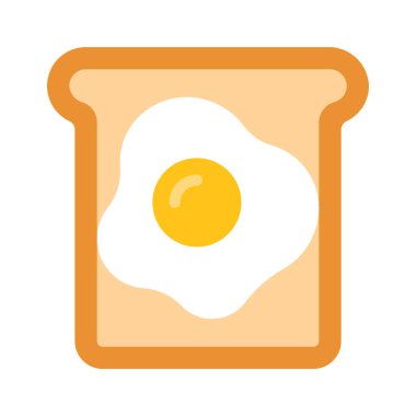 Kızarmış yumurta Tost Ağı ikon vektör illüstrasyonunda