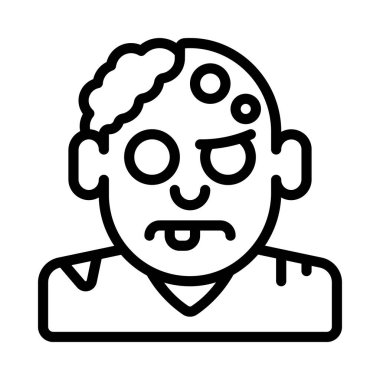 Zombi Web simgesi vektör illüstrasyonu