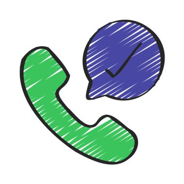 telefon çağrısı web simgesi vektör illüstrasyonu