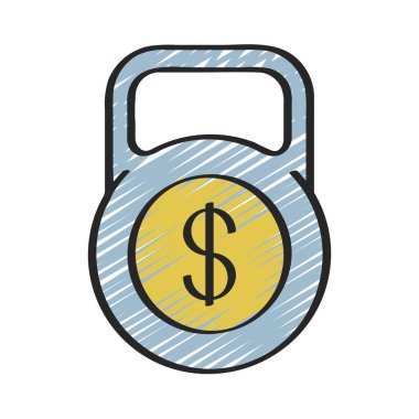 Borç web simgesi vektör illüstrasyonu