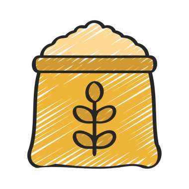 Un Torbası Web simgesi vektör illüstrasyonu