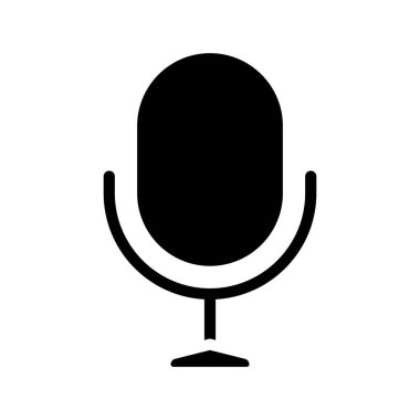 Kayıt Mikrofon simgesi, vektör illüstrasyonu 