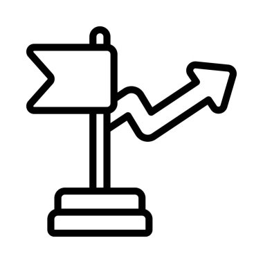 Kilometre Taşı Geliştirme Web simgesi vektör illüstrasyonu