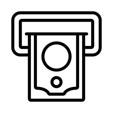 Cash web simgesi vektör illüstrasyonunu geri çek