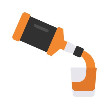 Whisky web simgesi vektör illüstrasyonunu dökün