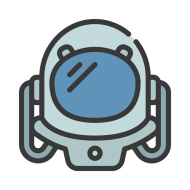 Uzay Miğferi Web simgesi vektör çizimi